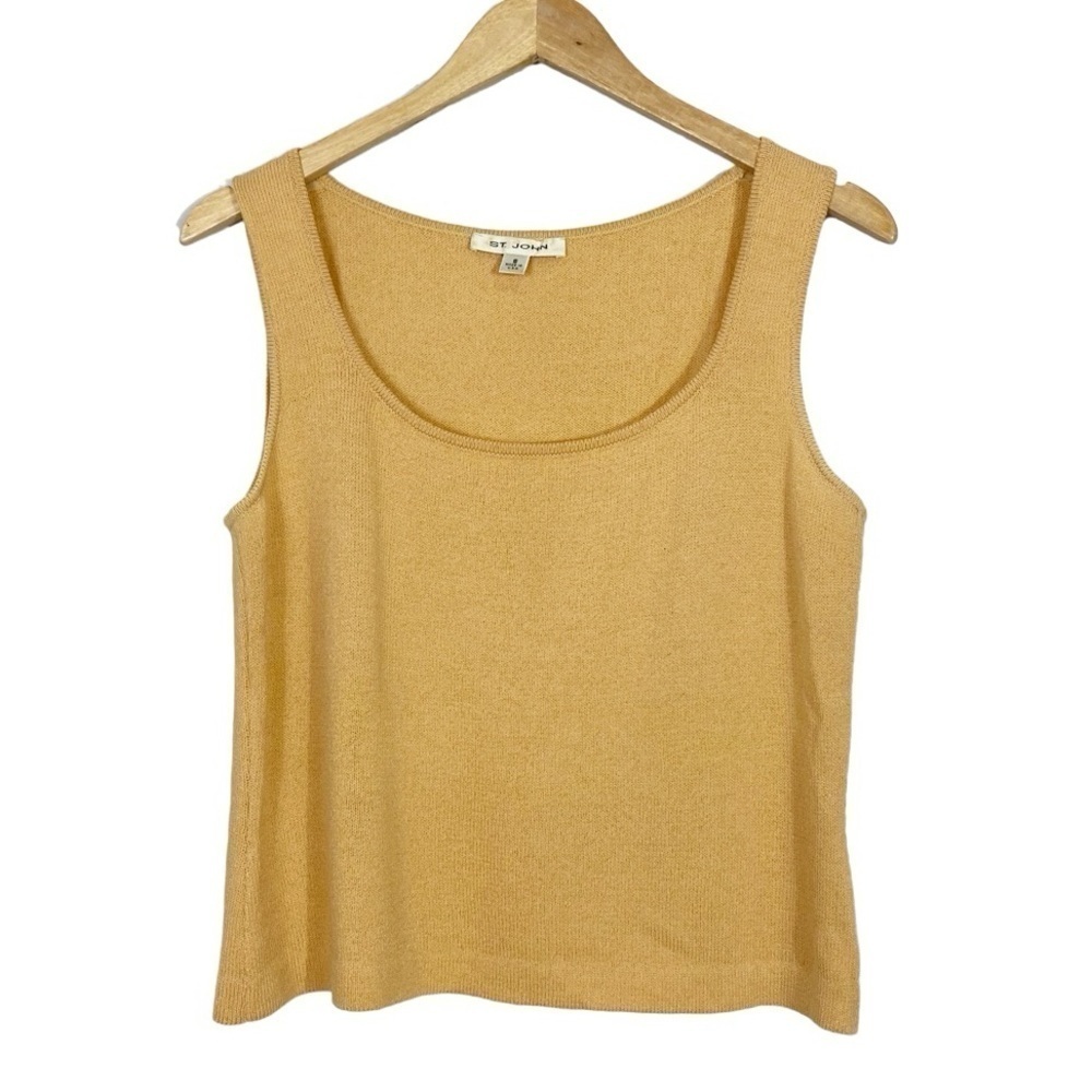 ST. JOHN Santana Knit Shell Sleeveless Top
